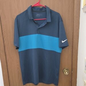 Nike Golf Men's Polo Shirt in Navy and Aqua